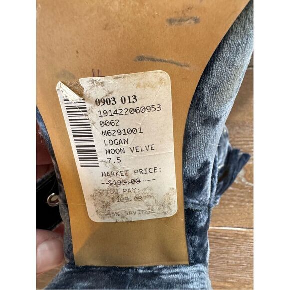 REBECCA MINKOFF Women's Moon Crushed Velvet Logan Booties Size 7.5 - Picture 7 of 9